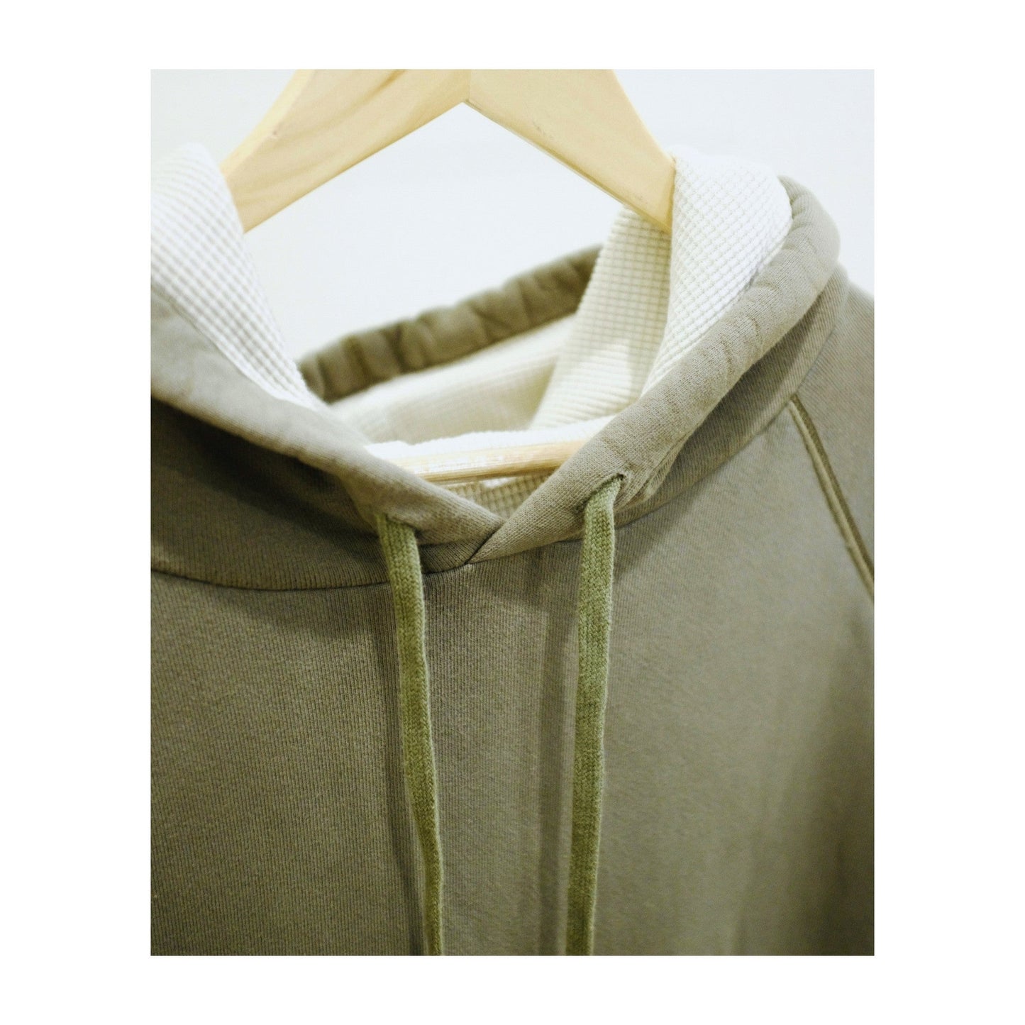 ARMY GREEN FRAGMENT HOODIE - Greg Lauren X Brandon Lake Style001