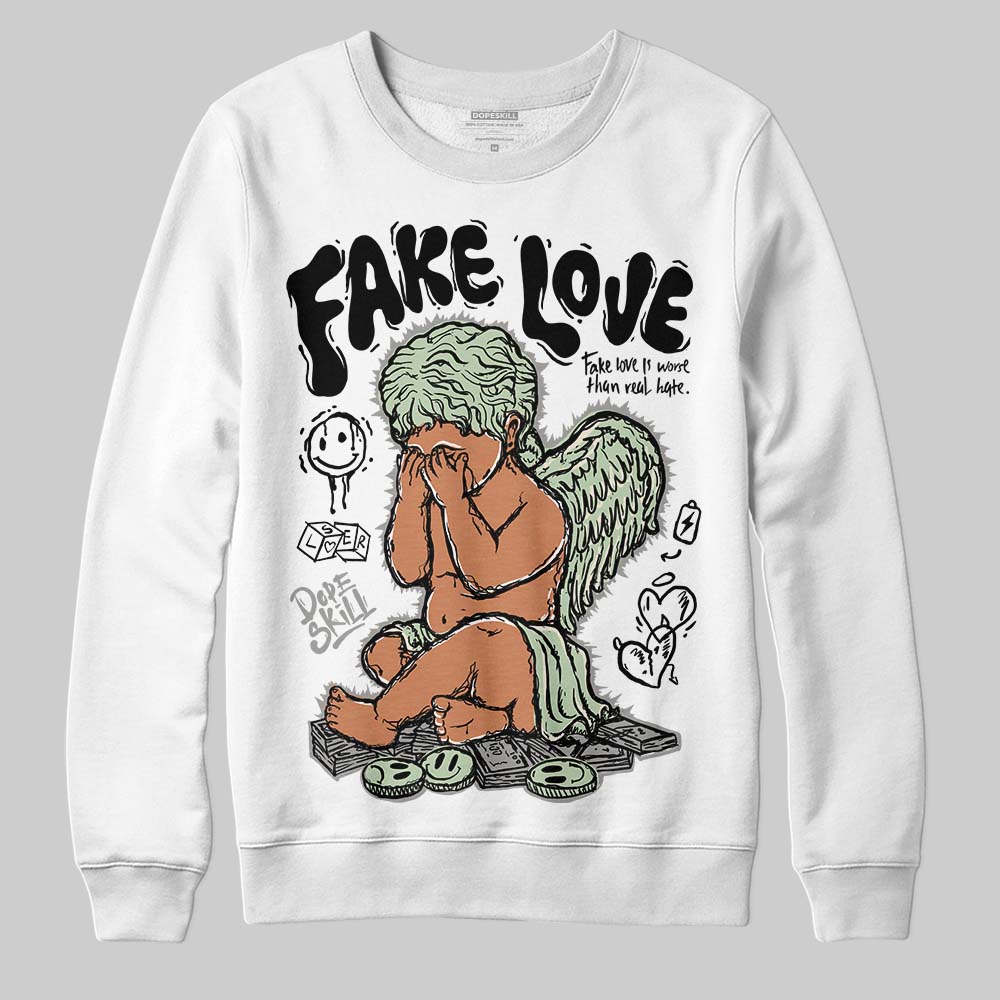 Seafoam 4s 2025 DopeSkill Sweatshirt False Love Graphic