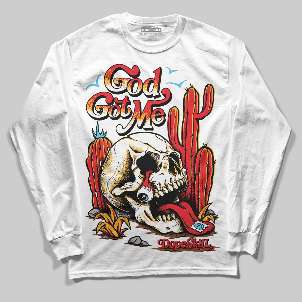 Red Collection DopeSkill Long Sleeve T-Shirt God Got Me Graphic
