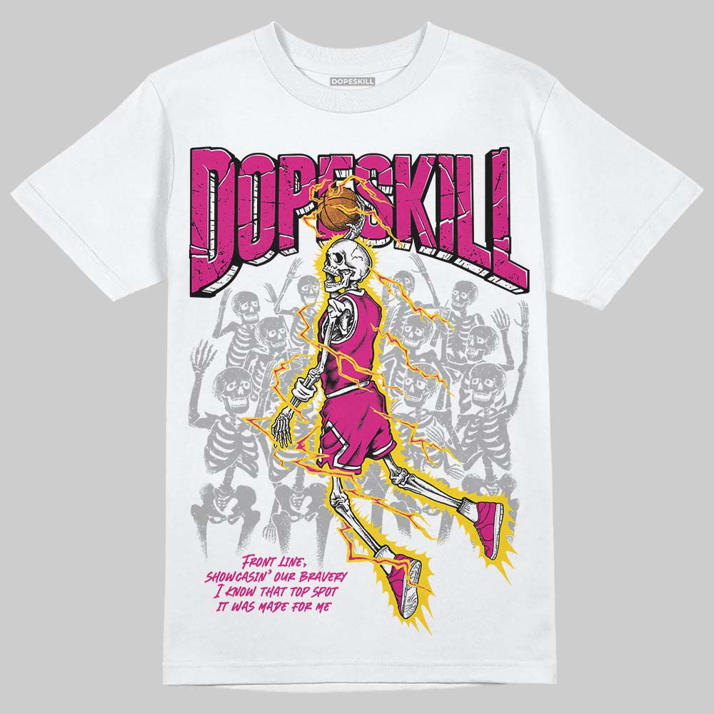 Rick RO Pink Leather Sneakers DopeSkill T-Shirt Thunder Dunk Graphic