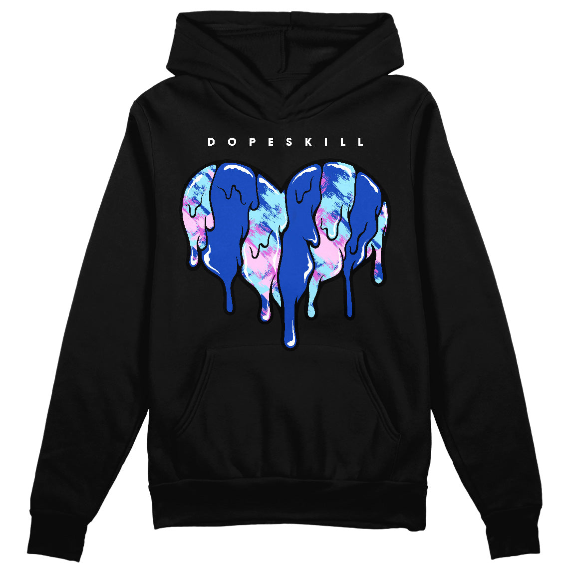 Hyper Royal 12s DopeSkill Hoodie Sweatshirt Slime Drip Heart Graphic
