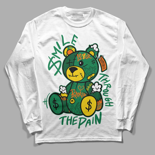 Green Collection DopeSkill Long Sleeve T-Shirt Smile Through The Pain Graphic