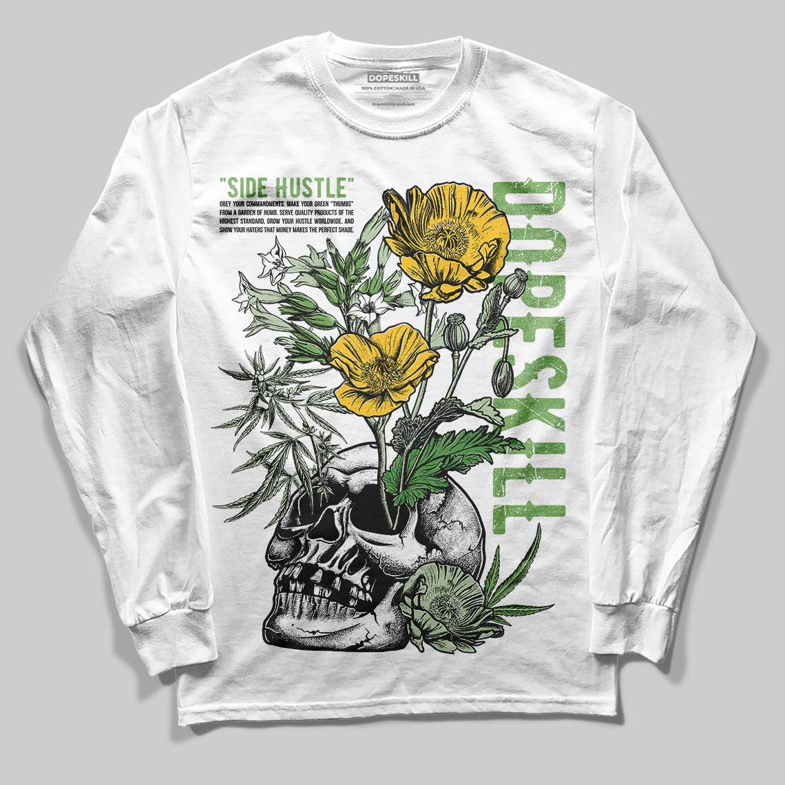 Seafoam 4s 2025 DopeSkill Long Sleeve T-Shirt Side Hustle Graphic