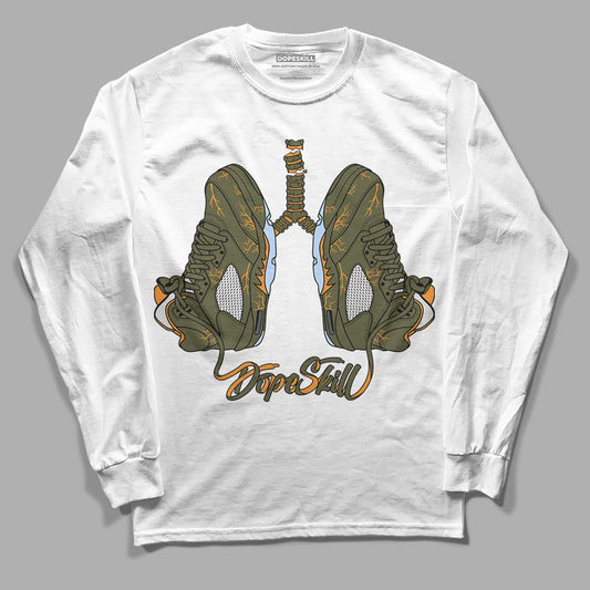 Olive 5s DopeSkill Long Sleeve T-Shirt Breathe Graphic