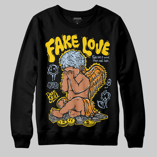 Yellow Ochre 6s DopeSkill Sweatshirt False Love Graphic