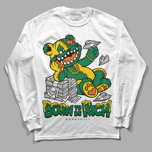 Green Collection DopeSkill Long Sleeve T-Shirt Born To Be Rich Graphic
