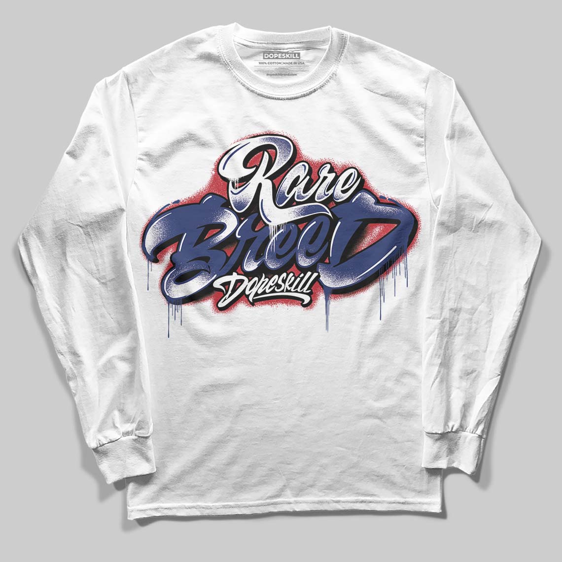 Rare Air Deep Royal Blue 1s DopeSkill Long Sleeve T-Shirt Rare Breed Type Graphic