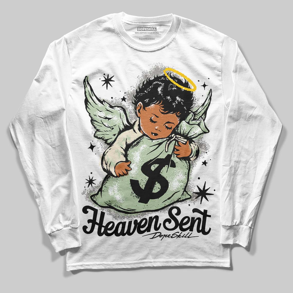 Seafoam 4s 2025 DopeSkill Long Sleeve T-Shirt Heaven Sent Graphic