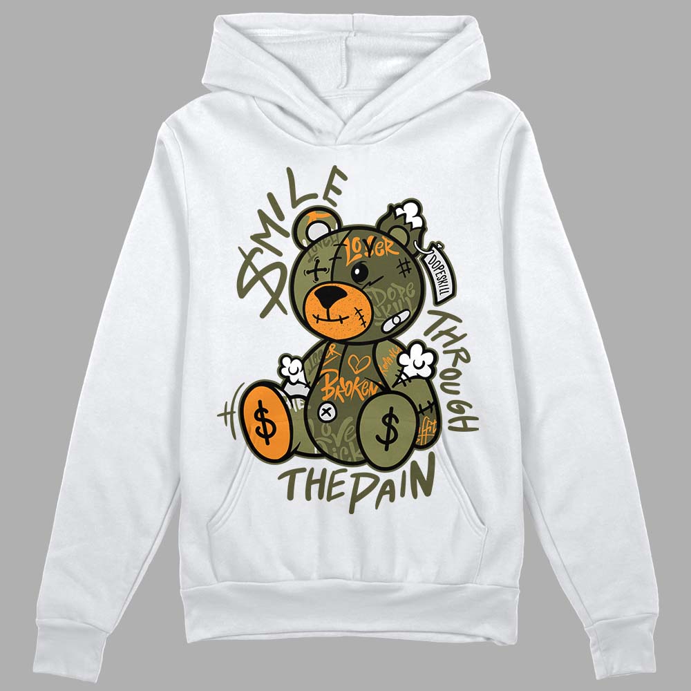 Olive 5s DopeSkill Hoodie Sweatshirt Smile Through The Pain Graphic