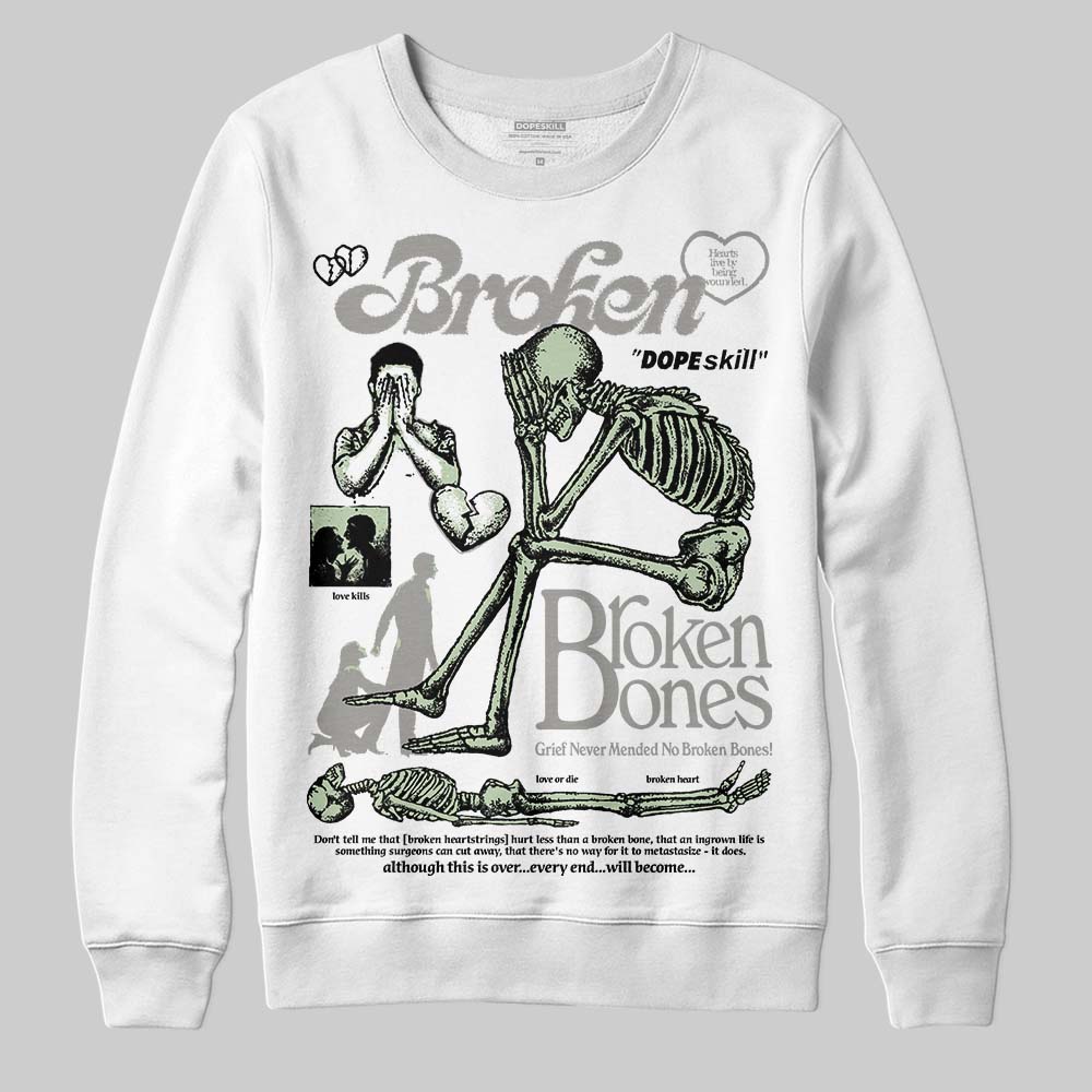 Seafoam 4s 2025 DopeSkill Sweatshirt Broken Bones Graphic