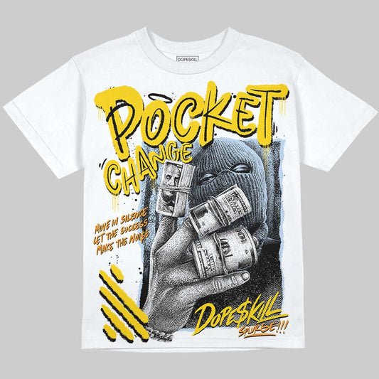 Yellow Ochre 6s DopeSkill Oversize Print T-Shirt Pocket Change Graphic