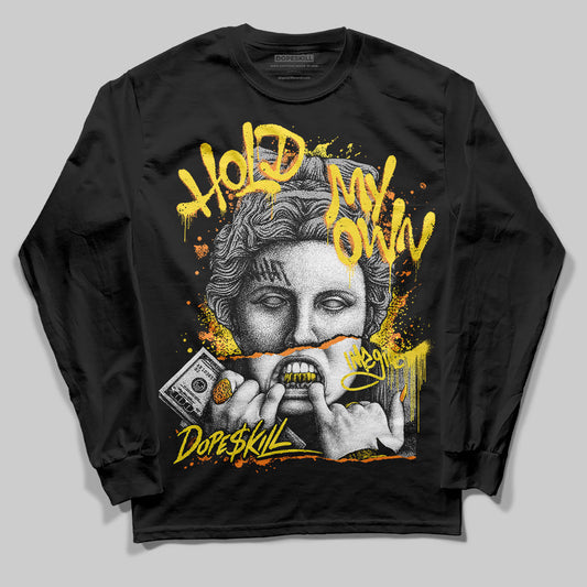 Yellow Snakeskin 11s DopeSkill Long Sleeve T-Shirt Hold My Own Graphic