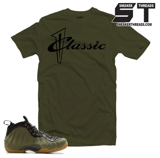Foamposite One Olive Classic Shirt