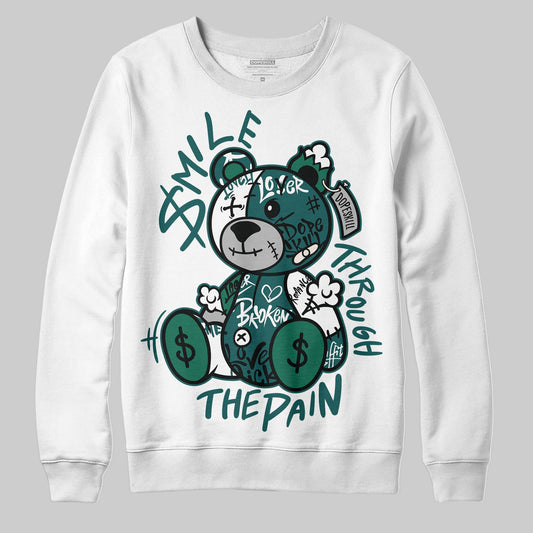 Gel 1130 White Dark Neptune DopeSkill Sweatshirt Smile Through The Pain Graphic