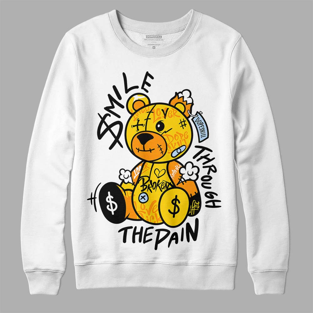 Yellow Ochre 6s DopeSkill Sweatshirt Smile Through The Pain Graphic