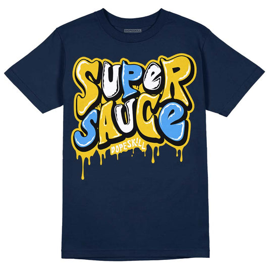 Michigan Dunks DopeSkill Midnight Navy T-Shirt Super Sauce Graphic