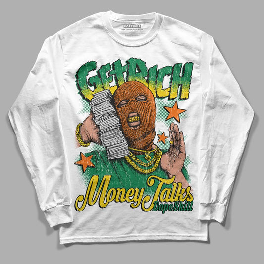 Green Collection DopeSkill Long Sleeve T-Shirt Get Rich Graphic