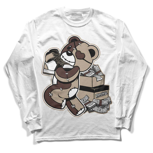 Latte 1s DopeSkill Long Sleeve T-Shirt Bear Steals Sneaker Graphic
