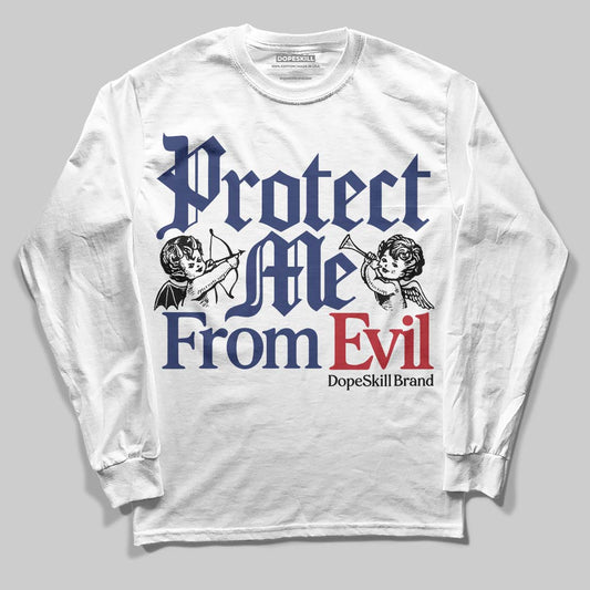 Rare Air Deep Royal Blue 1s DopeSkill Long Sleeve T-Shirt Protect Me From Evil Graphic