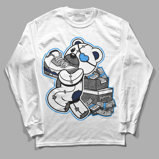 Midnight Navy 3s DopeSkill Long Sleeve T-Shirt Bear Steals Sneaker Graphic