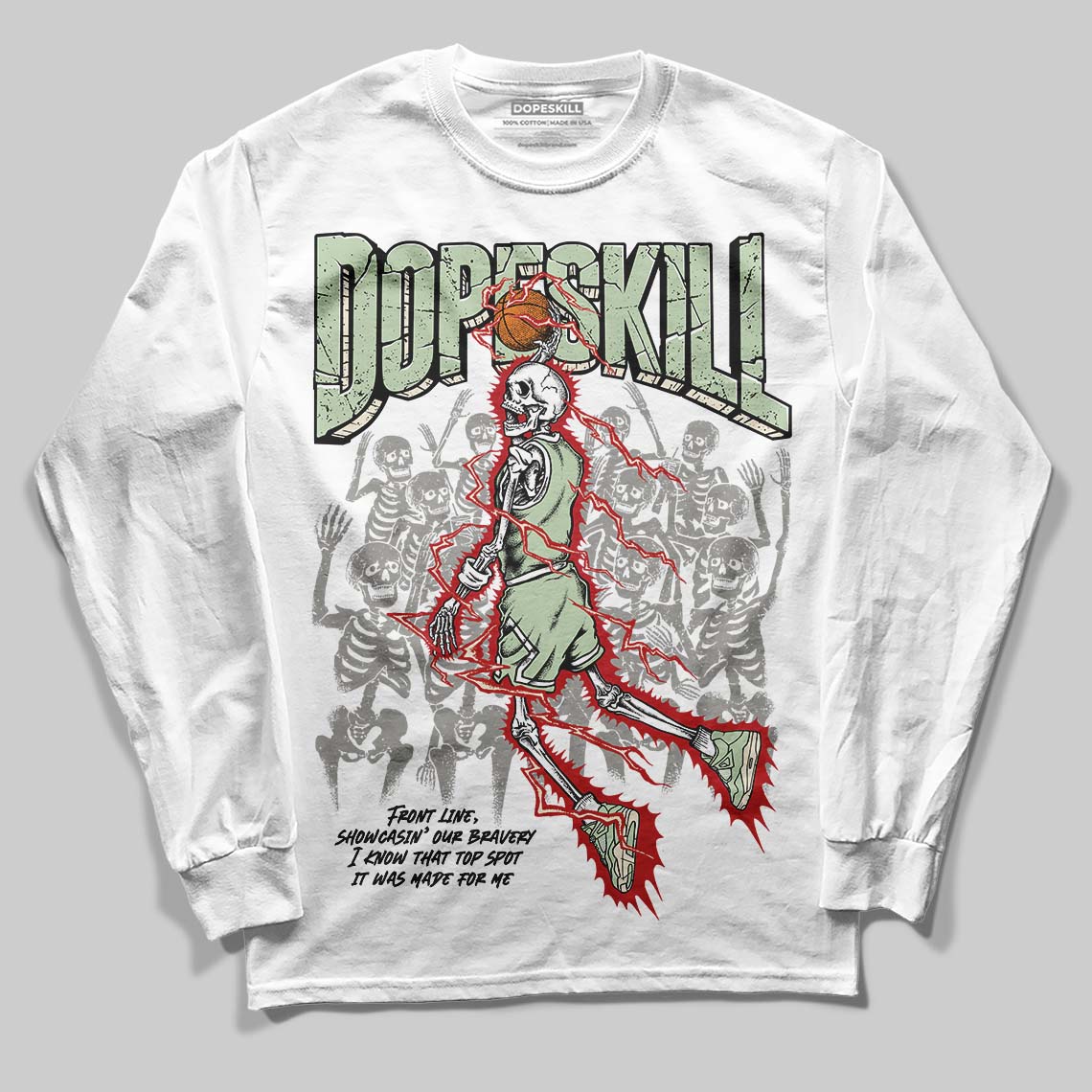 Seafoam 4s 2025 DopeSkill Long Sleeve T-Shirt Thunder Dunk Graphic