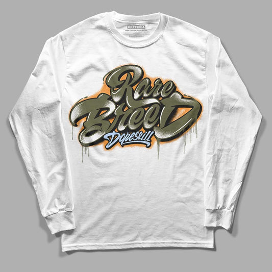 Olive 5s DopeSkill Long Sleeve T-Shirt Rare Breed Type Graphic