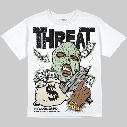Seafoam 4s 2025 DopeSkill Oversize Print T-Shirt Under Threat Graphic