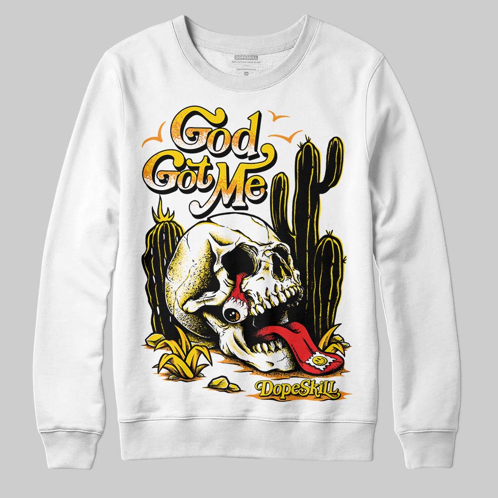 Yellow Ochre 6s DopeSkill Sweatshirt God Got Me Graphic