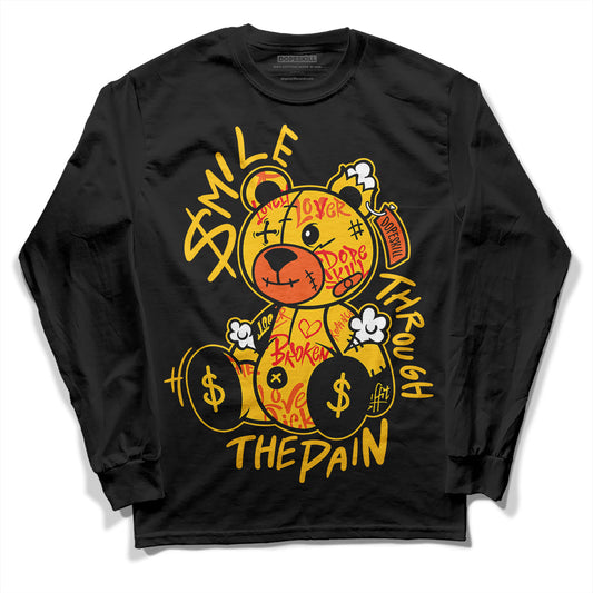 Yellow Collection DopeSkill Long Sleeve T-Shirt Smile Through The Pain Graphic