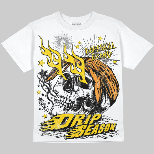 Yellow Ochre 6s DopeSkill Oversize Print T-Shirt Drip Season Graphic
