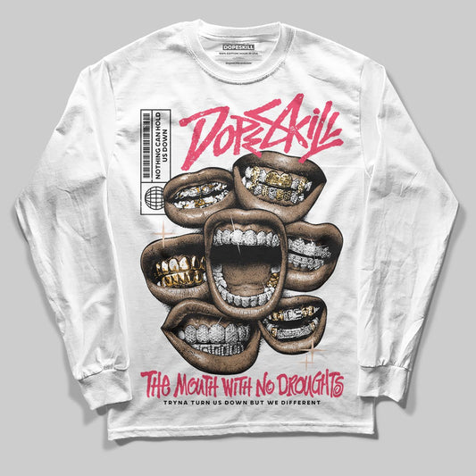 Peanut Butter Jelly 5s DopeSkill Long Sleeve T-Shirt The Mouth With No Droughts Graphic