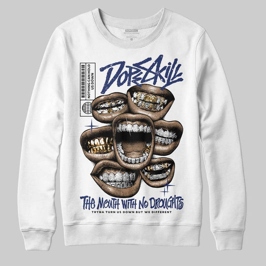 Rare Air Deep Royal Blue 1s DopeSkill Sweatshirt The Mouth With No Droughts Graphic