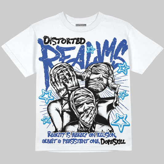 Royal Blue Collection DopeSkill Oversize Print T-Shirt Distorted Realms Graphic