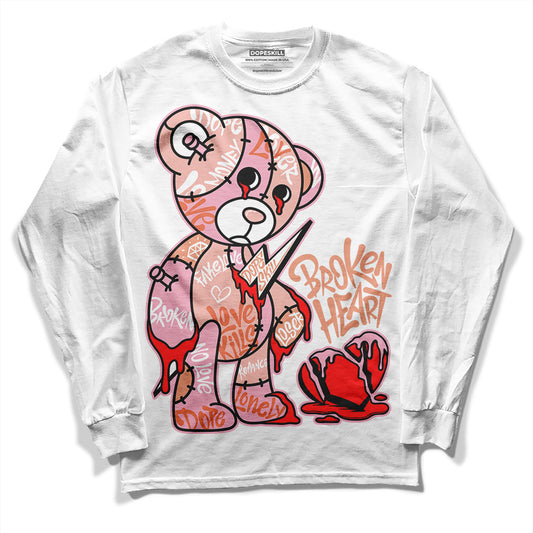 Legend Pink 11s DopeSkill Long Sleeve T-Shirt Broken Heart Graphic