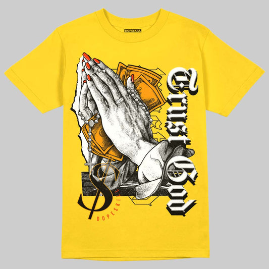 Yellow Ochre 6s DopeSkill Yellow T-shirt Trust God Graphic