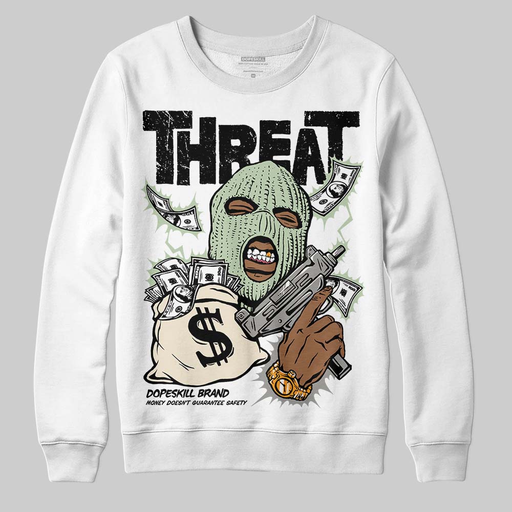 Seafoam 4s 2025 DopeSkill Sweatshirt Under Threat Graphic