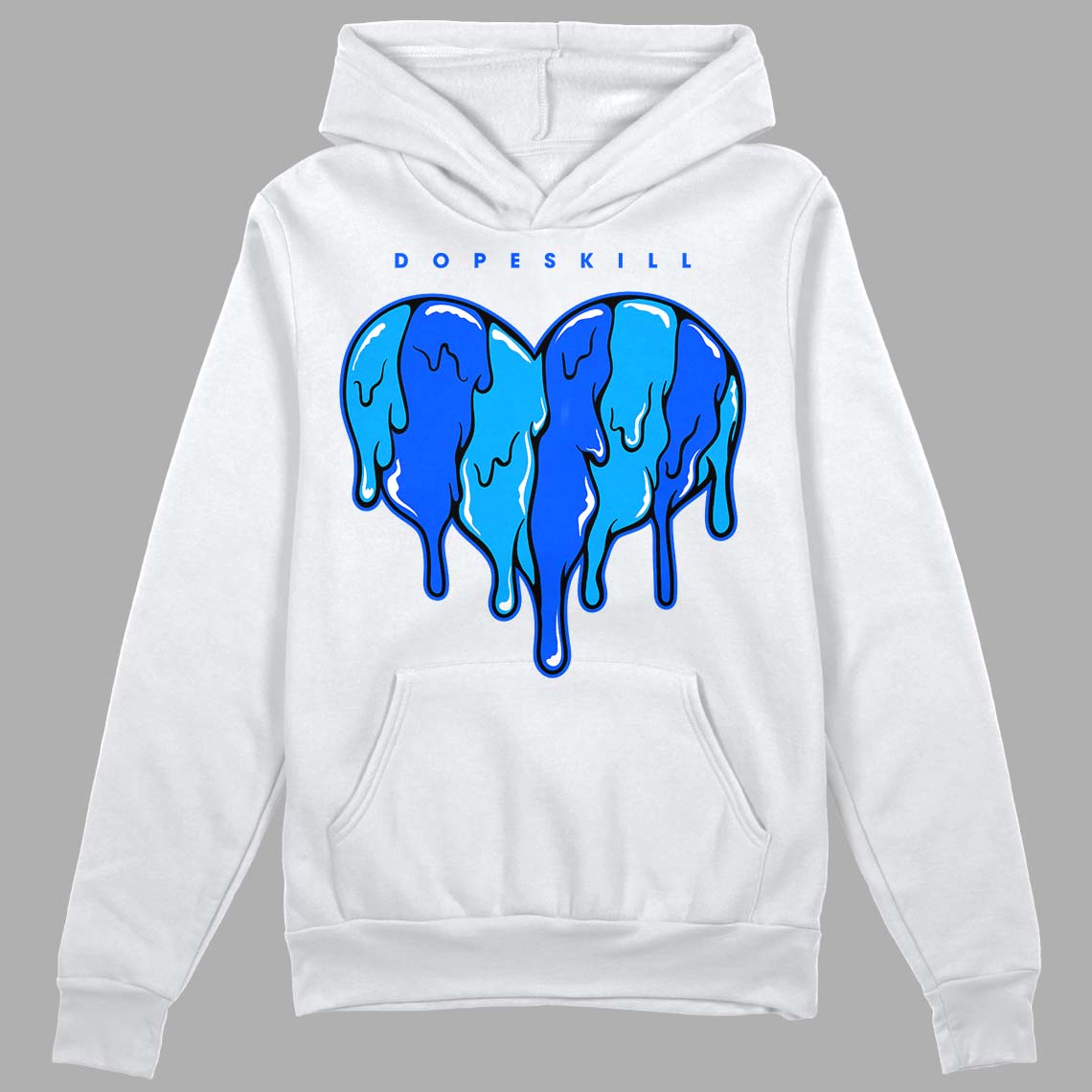 Royal Blue Collection DopeSkill Hoodie Sweatshirt Slime Drip Heart Graphic