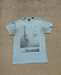 00s Vintage Quiksilver Pocket Tee Guitar And Landscape Y2k