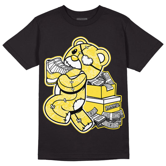 Yellow Snakeskin 11s DopeSkill T-Shirt Bear Steals Sneaker Graphic