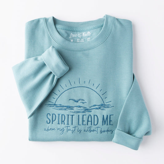 Embroidered Spirit Lead Me Sweatshirt - 5