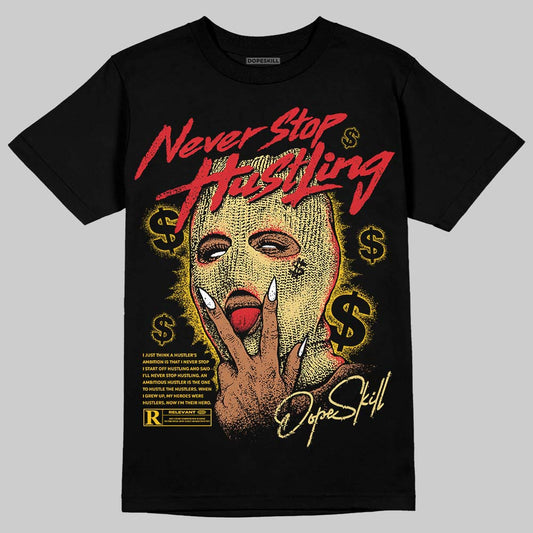 Quai 54 x Tour Yellow Black 1s DopeSkill T-Shirt Never Stop Hustling Graphic