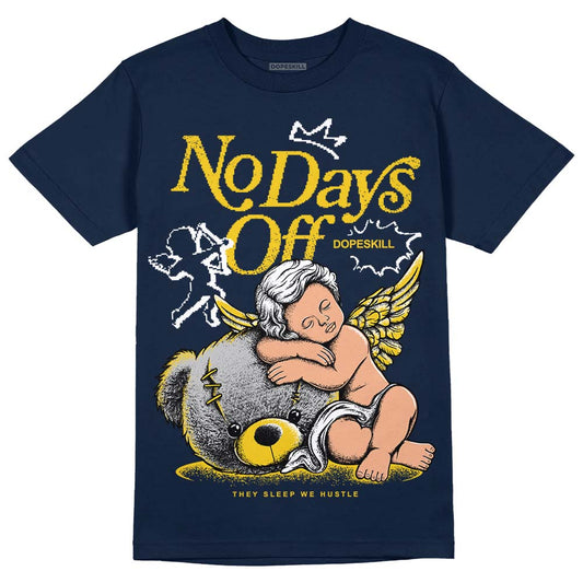 Michigan Dunks DopeSkill Midnight Navy T-Shirt New No Days Off Graphic