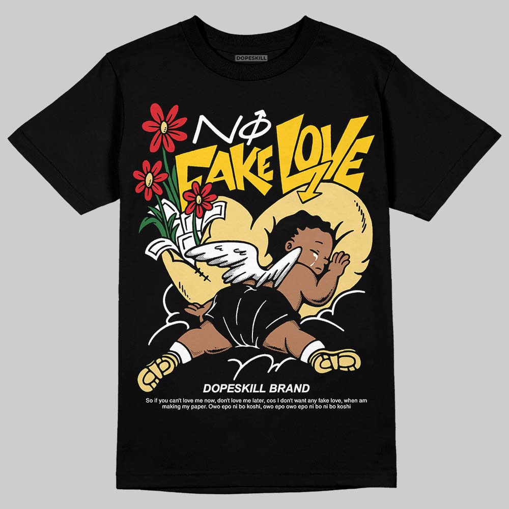 Quai 54 x Tour Yellow Black 1s DopeSkill T-Shirt No Fake Love Graphic