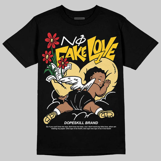 Quai 54 x Tour Yellow Black 1s DopeSkill T-Shirt No Fake Love Graphic