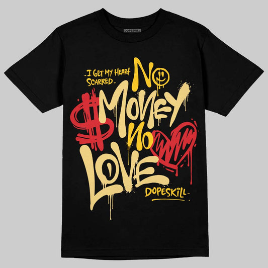 Quai 54 x Tour Yellow Black 1s DopeSkill T-Shirt No Money No Love Typo Graphic