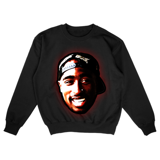 2Pac Retro Hip Hop Sweatshirt – All Eyez on Me 90s Streetwear Sweater, Tupac Shakur Unisex Rap Music Fan Apparel