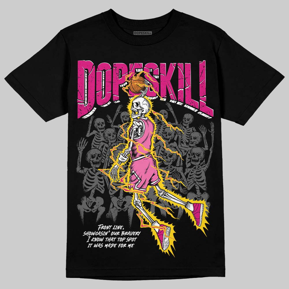 Rick RO Pink Leather Sneakers DopeSkill T-Shirt Thunder Dunk Graphic