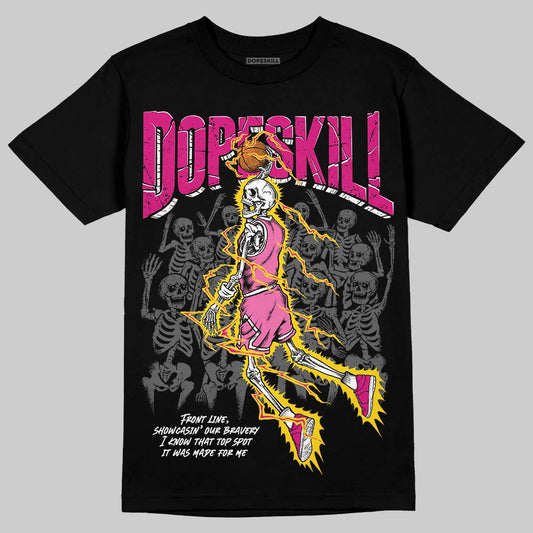 Rick RO Pink Leather Sneakers DopeSkill T-Shirt Thunder Dunk Graphic