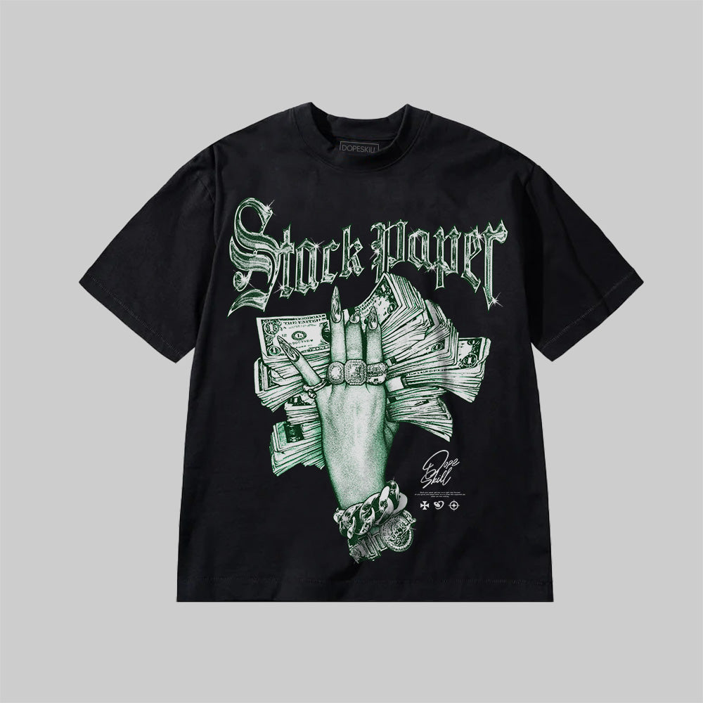 Stack Paper Green Graphic DopeSkill Premium T-Shirt