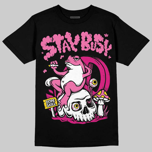 Rick RO Pink Leather Sneakers DopeSkill T-Shirt Stay Busy Graphic